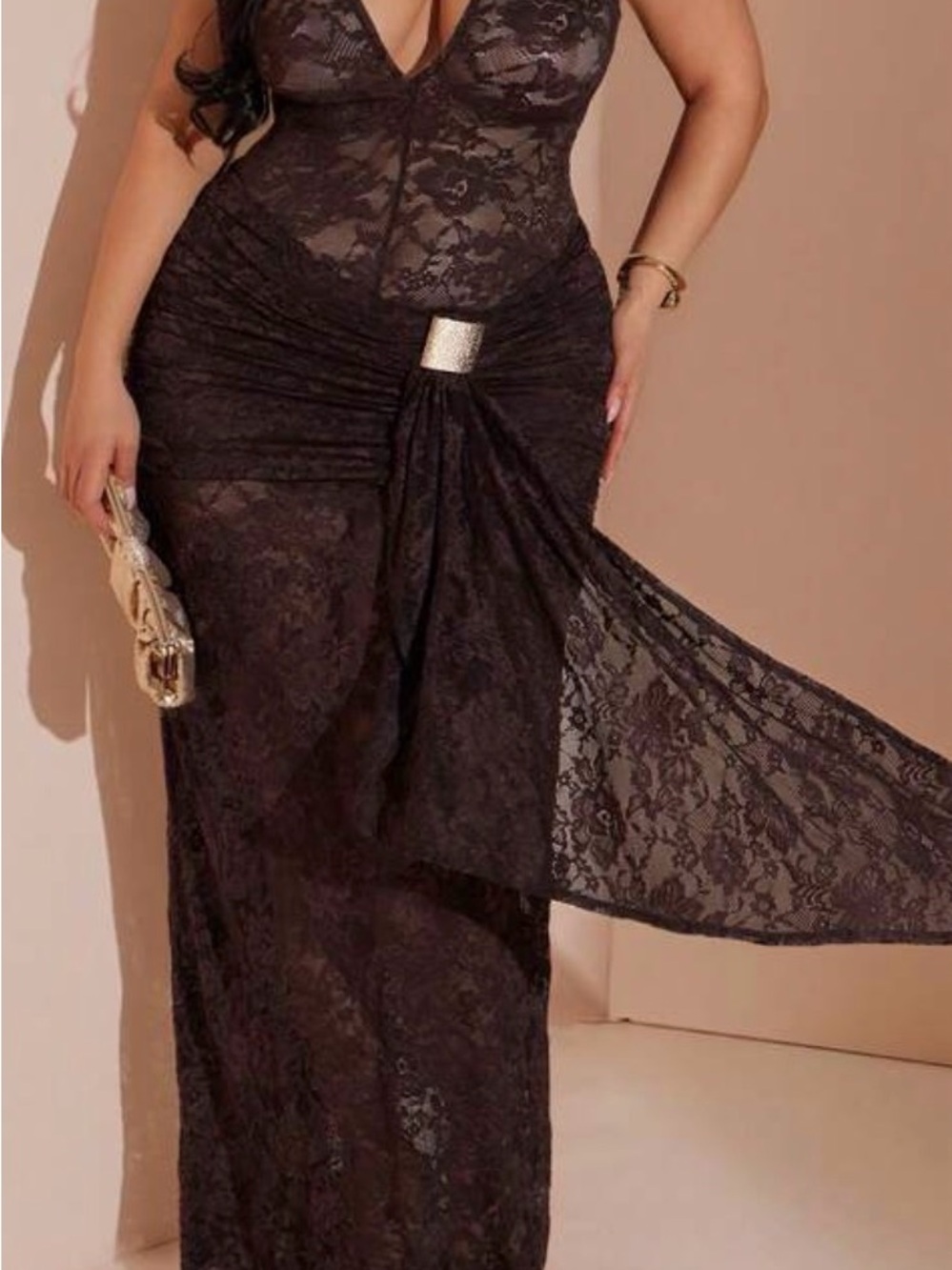 Brown maxi dress